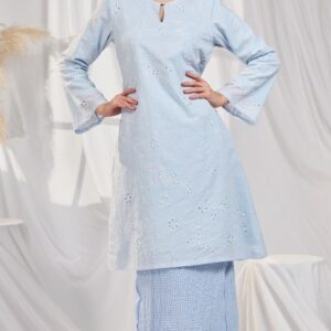 Kurung Riau Rafflesia In Baby Blue